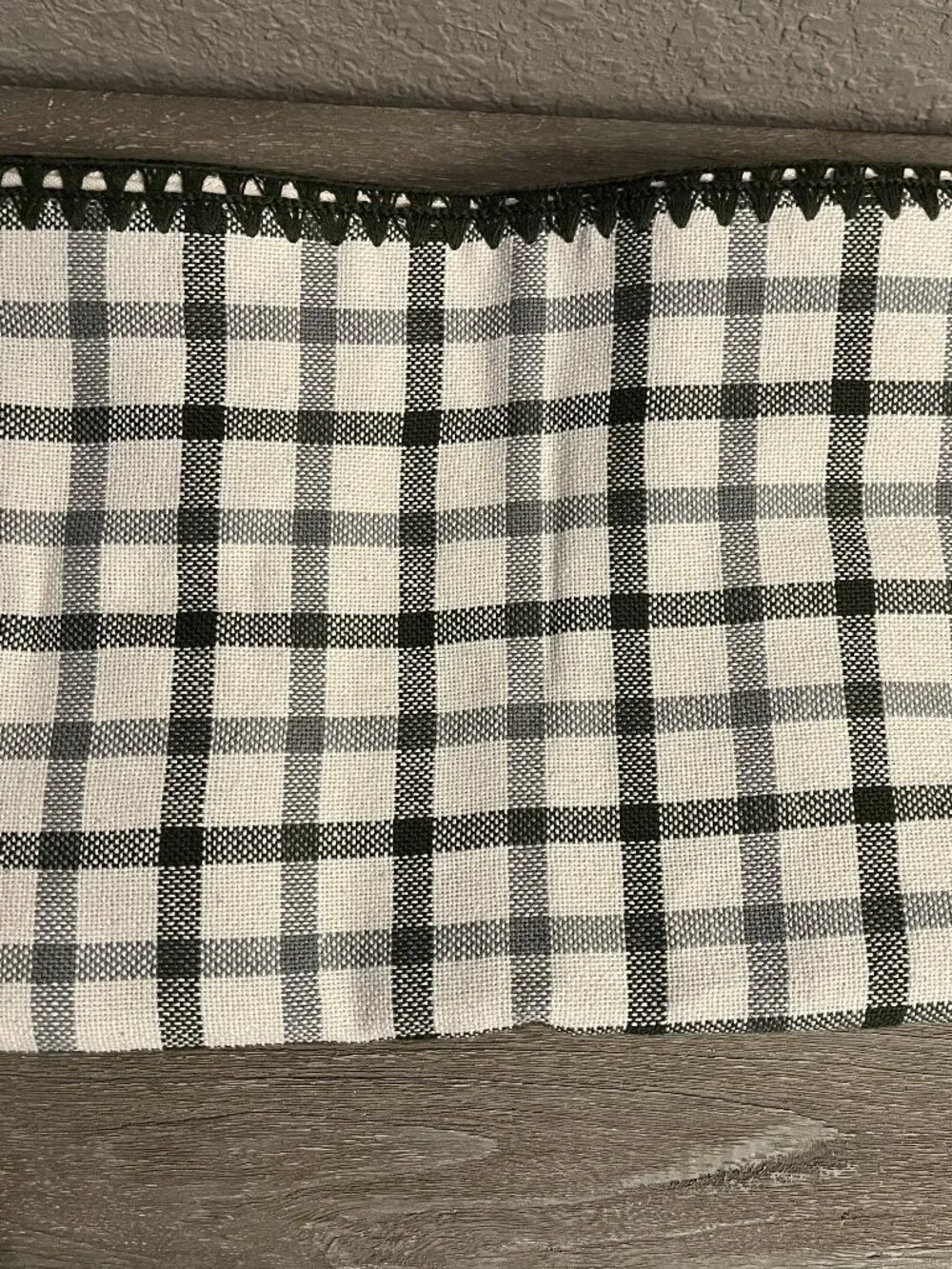 Pottery Barn Theo Plaid Green & Ivory Table Runner 18 x 108
